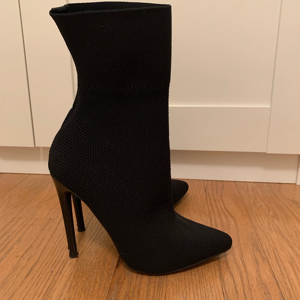 Steve Madden heeled sock booties! Worn once